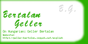 bertalan geller business card